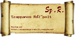 Szappanos Rápolt névjegykártya